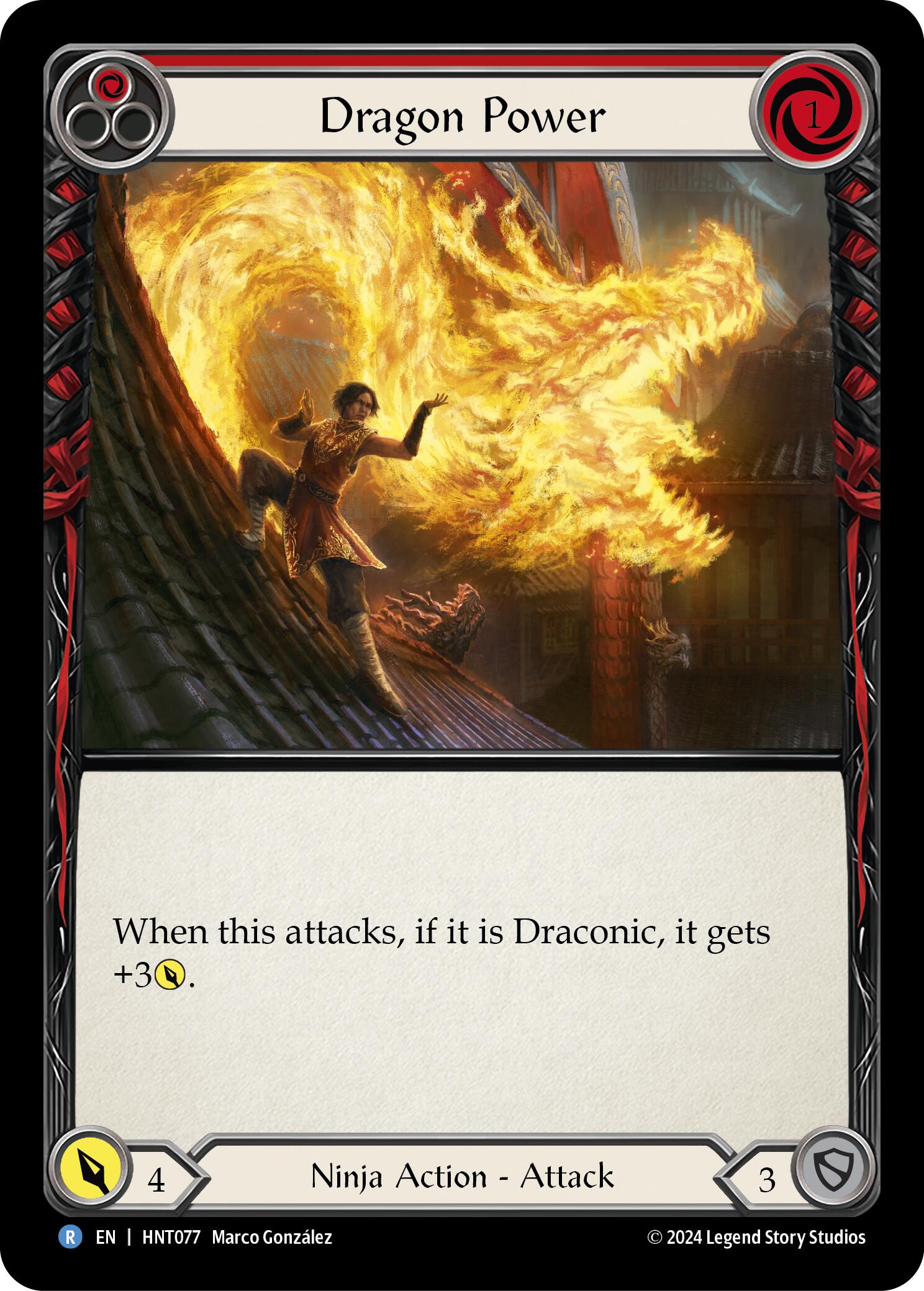 Dragon Power (Red) [HNT077] (The Hunted)  Rainbow Foil | Webway Games