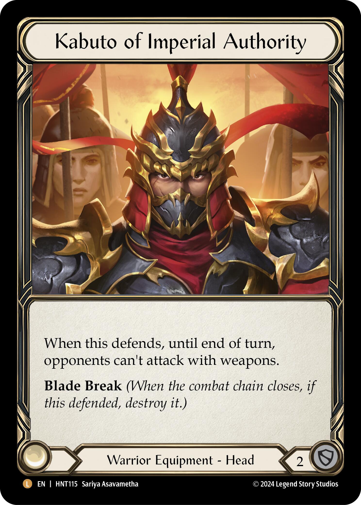 Kabuto of Imperial Authority [HNT115] (The Hunted)  Rainbow Foil | Webway Games