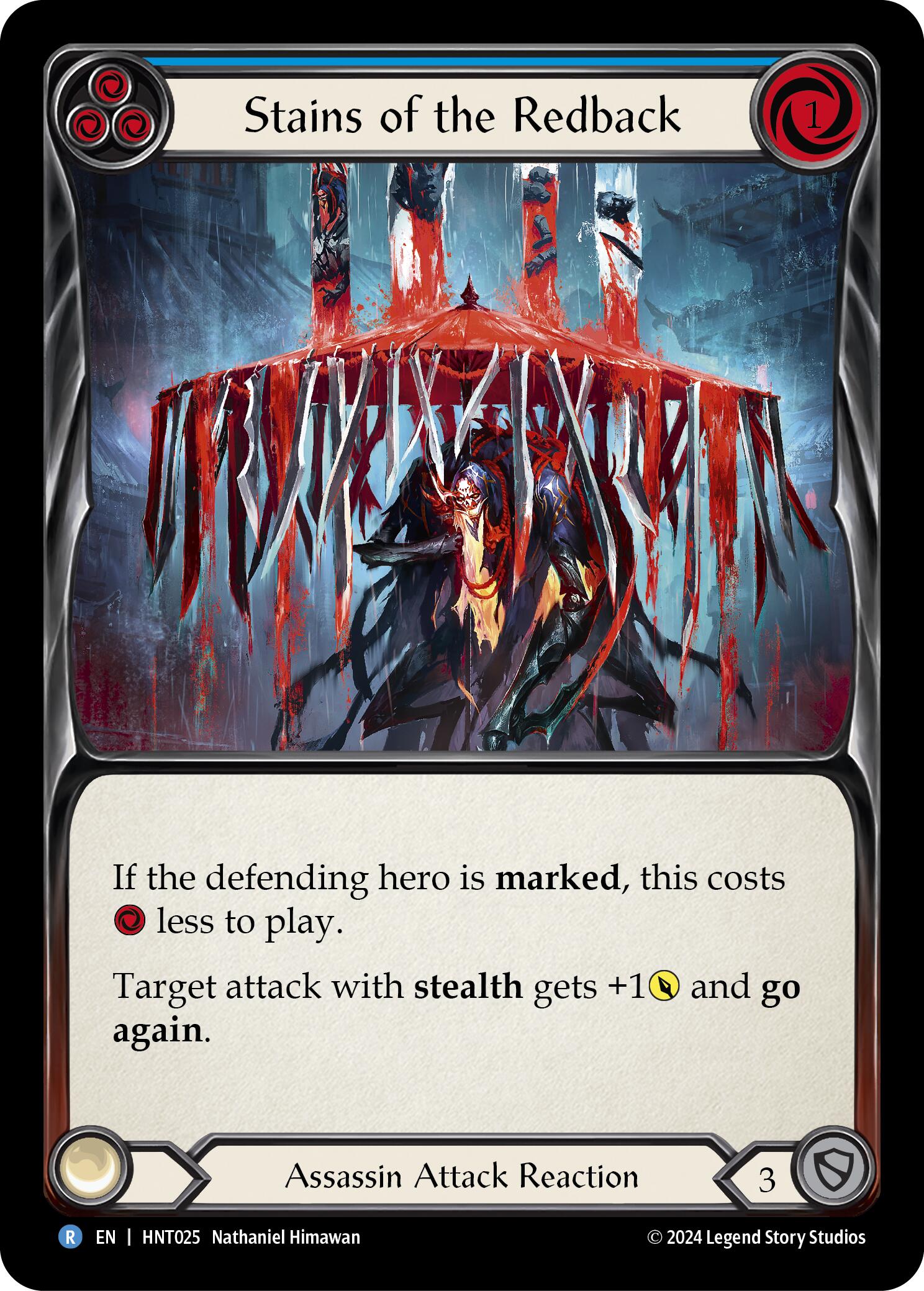 Stains of the Redback (Blue) [HNT025] (The Hunted)  Rainbow Foil | Webway Games