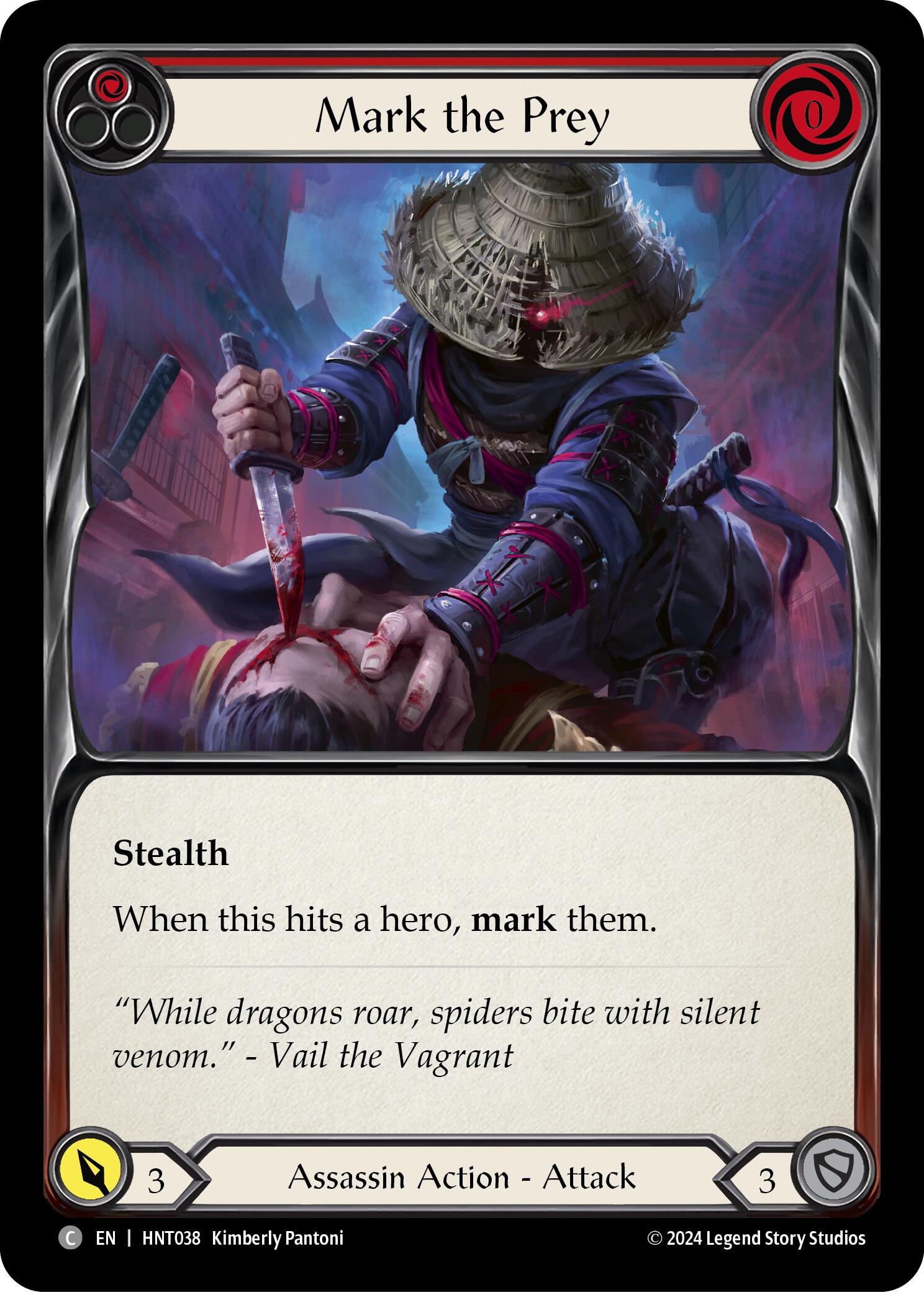 Mark the Prey (Red) [HNT038] (The Hunted)  Rainbow Foil | Webway Games
