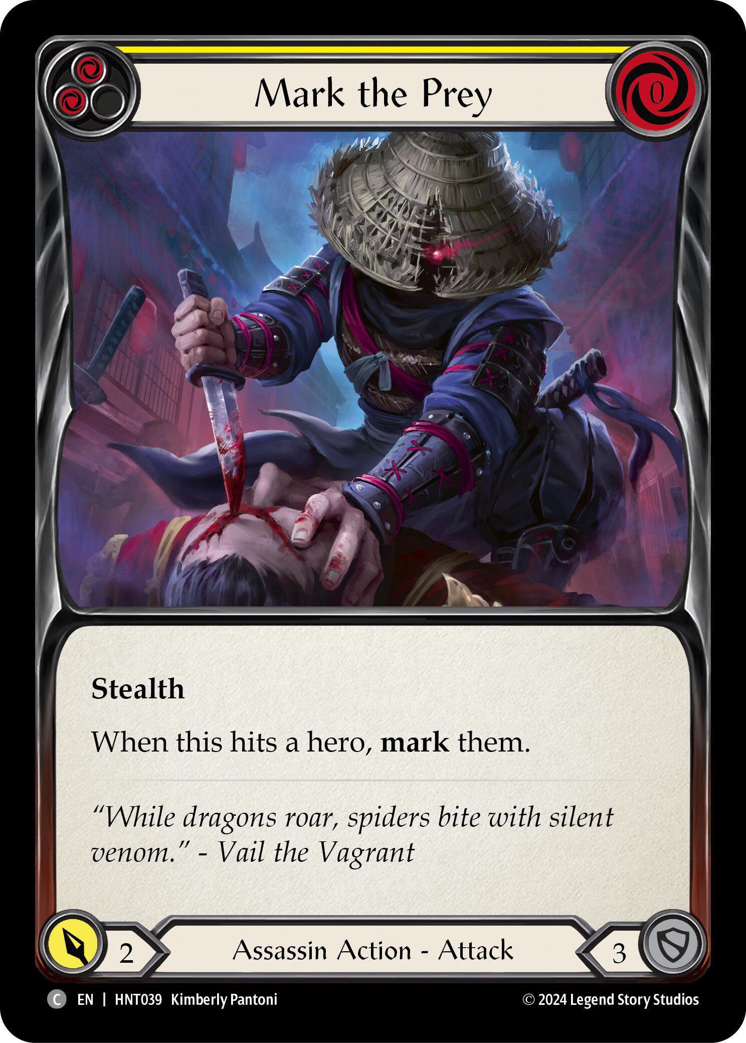 Mark the Prey (Yellow) [HNT039] (The Hunted)  Rainbow Foil | Webway Games