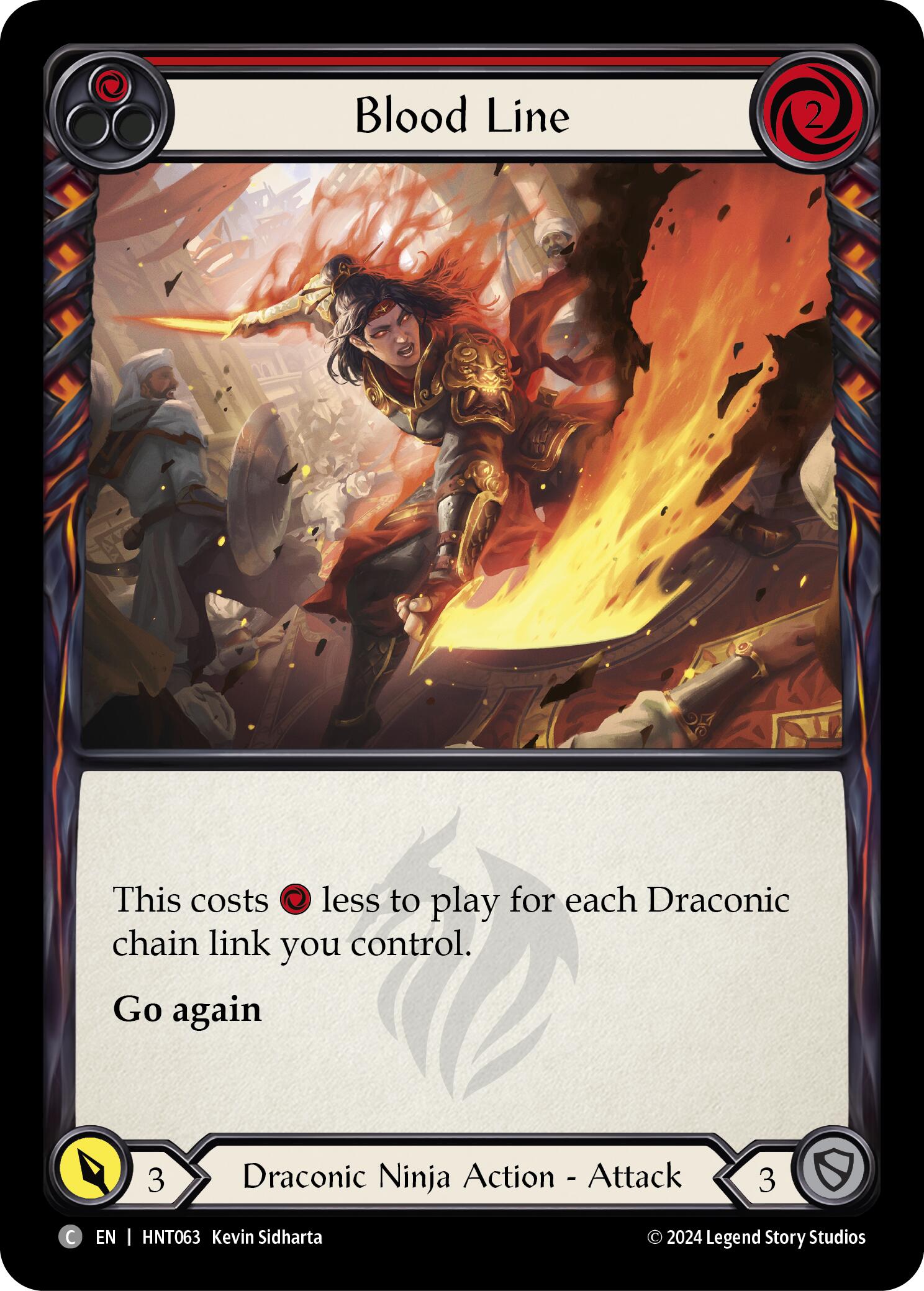 Blood Line (Red) [HNT063] (The Hunted)  Rainbow Foil | Webway Games