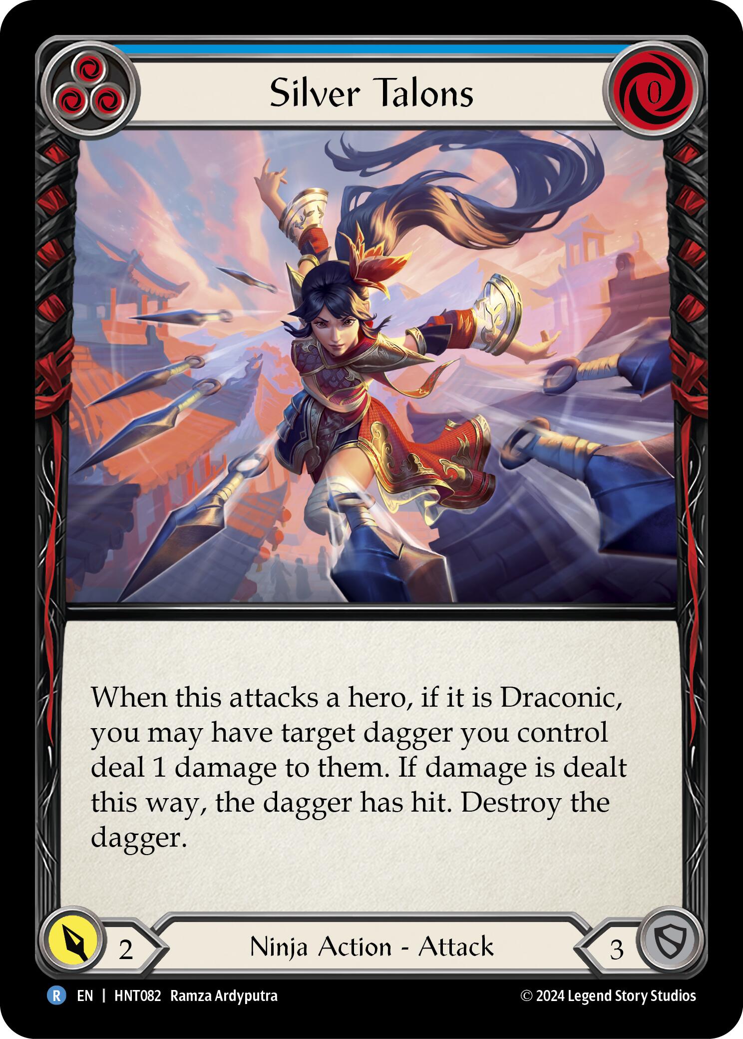 Silver Talons (Blue) [HNT082] (The Hunted)  Rainbow Foil | Webway Games