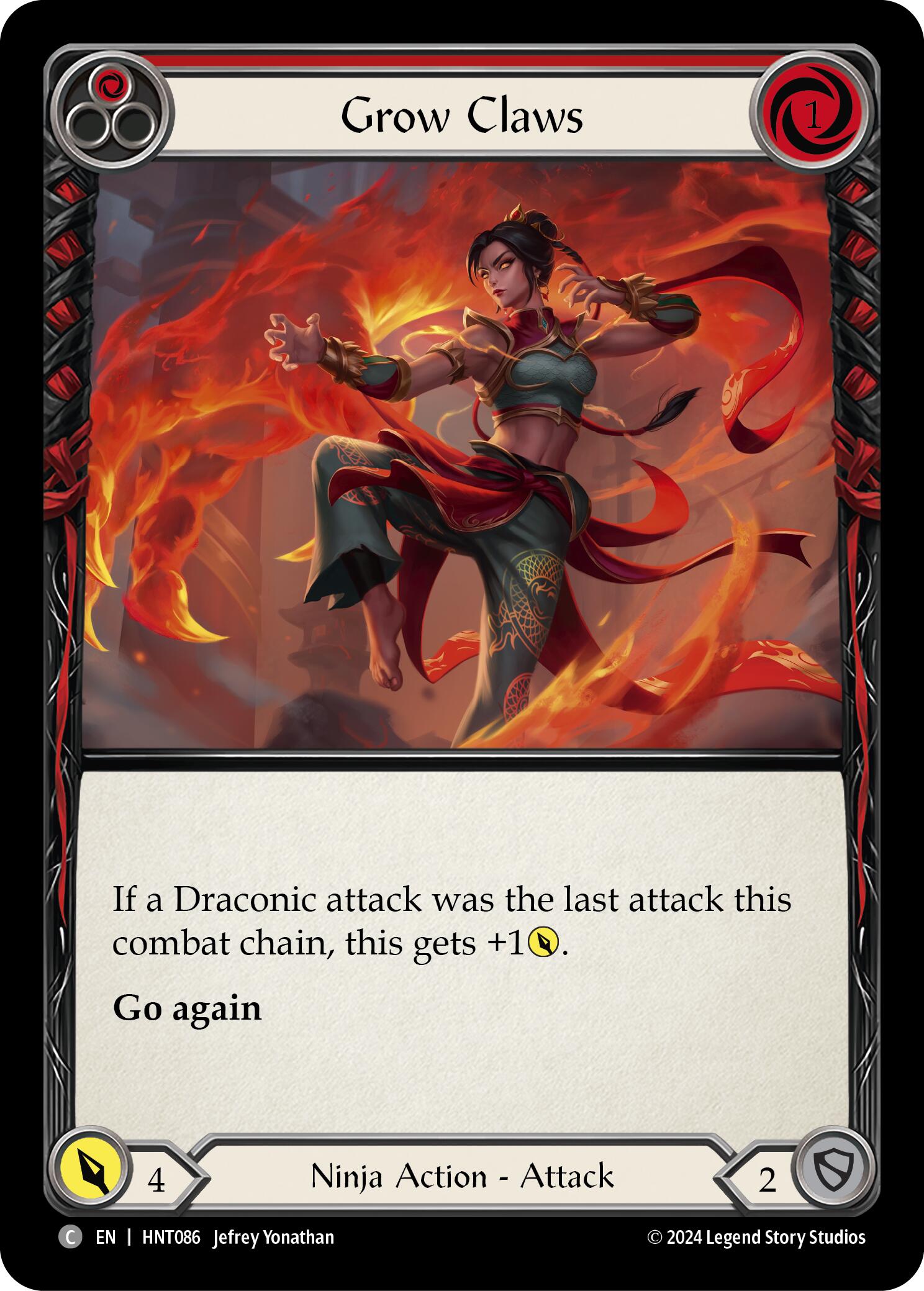 Grow Claws (Red) [HNT086] (The Hunted)  Rainbow Foil | Webway Games