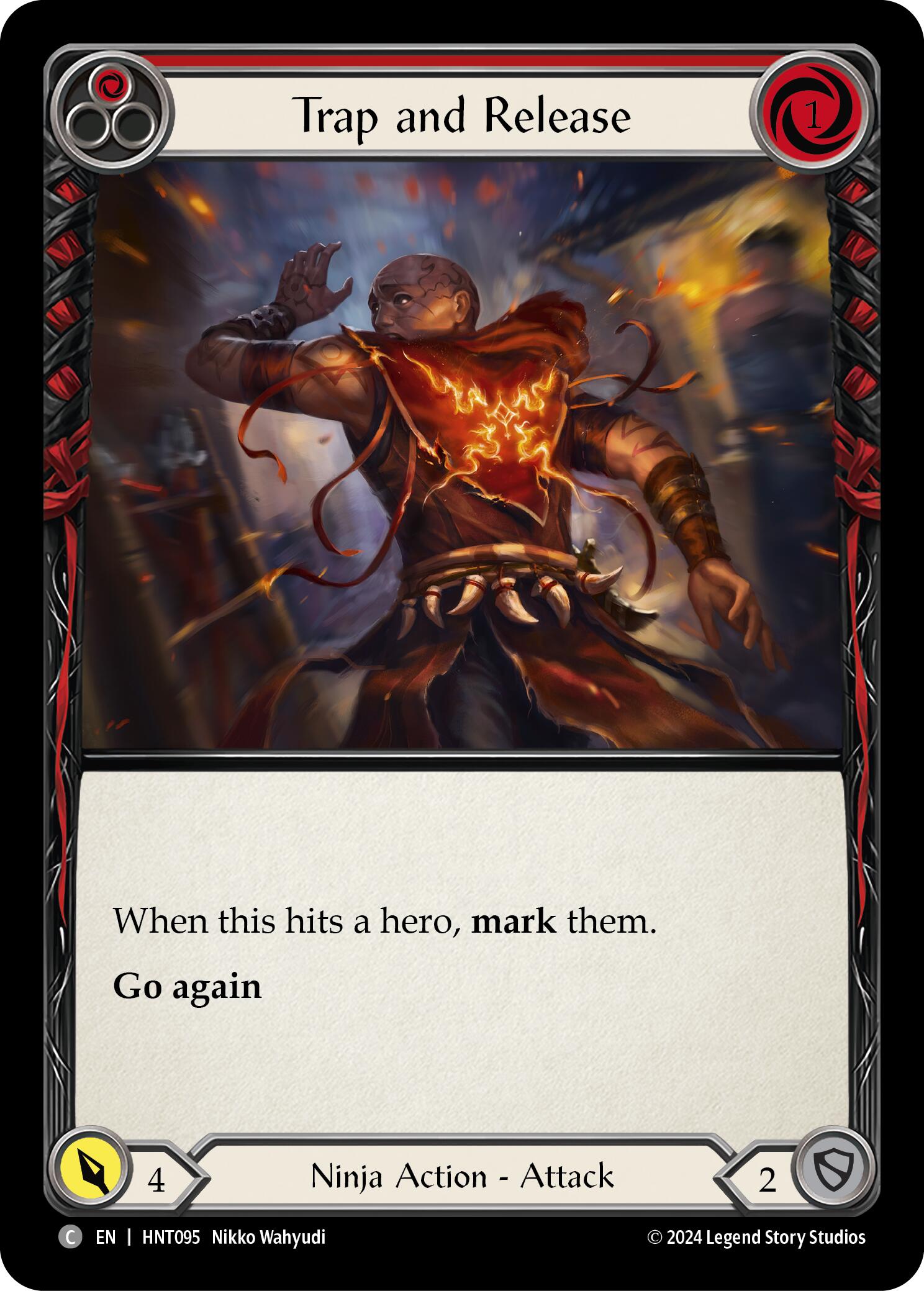 Trap and Release (Red) [HNT095] (The Hunted)  Rainbow Foil | Webway Games