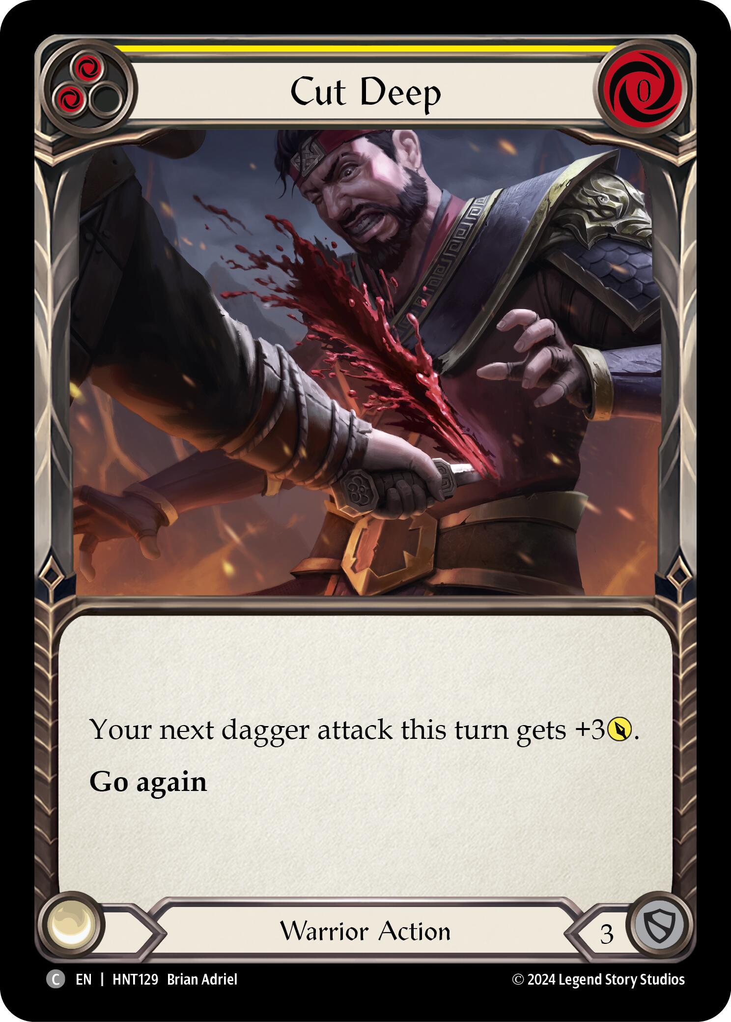 Cut Deep (Yellow) [HNT129] (The Hunted)  Rainbow Foil | Webway Games