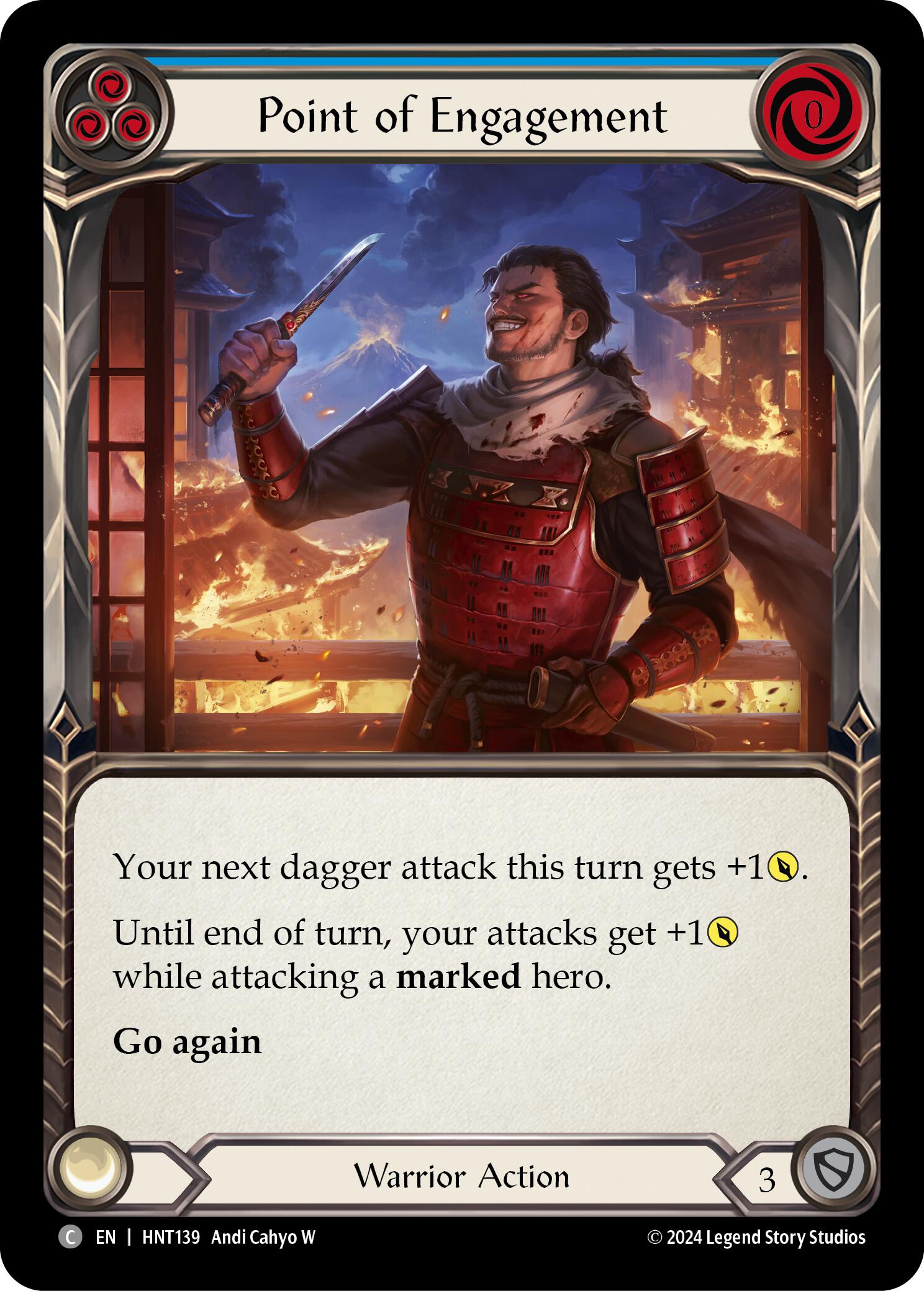 Point of Engagement (Blue) [HNT139] (The Hunted)  Rainbow Foil | Webway Games