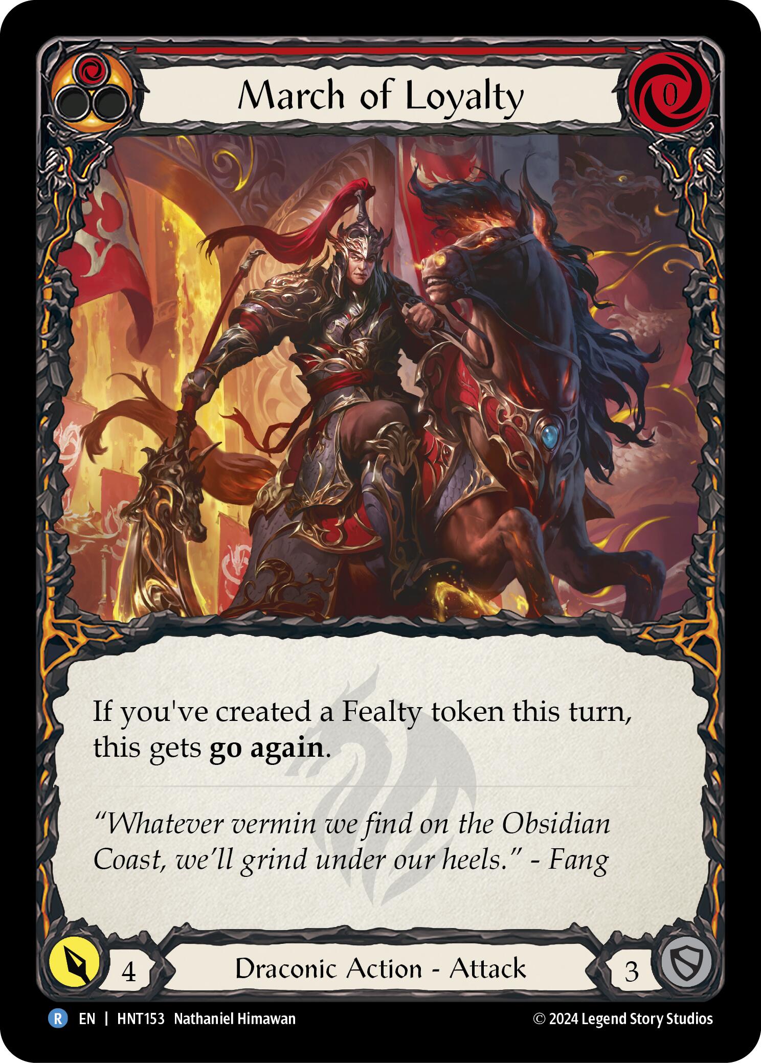 March of Loyalty (Red) [HNT153] (The Hunted)  Rainbow Foil | Webway Games