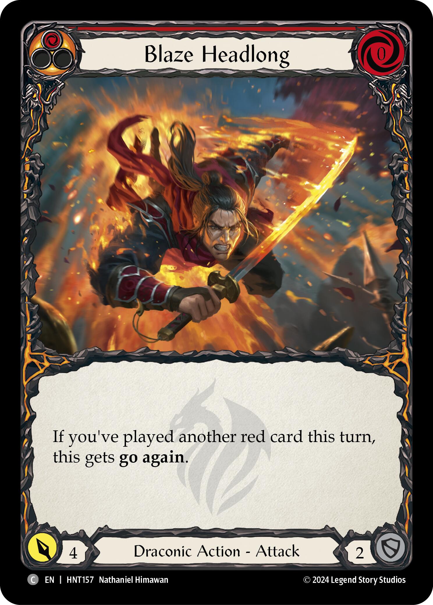Blaze Headlong (Red) [HNT157] (The Hunted) | Webway Games