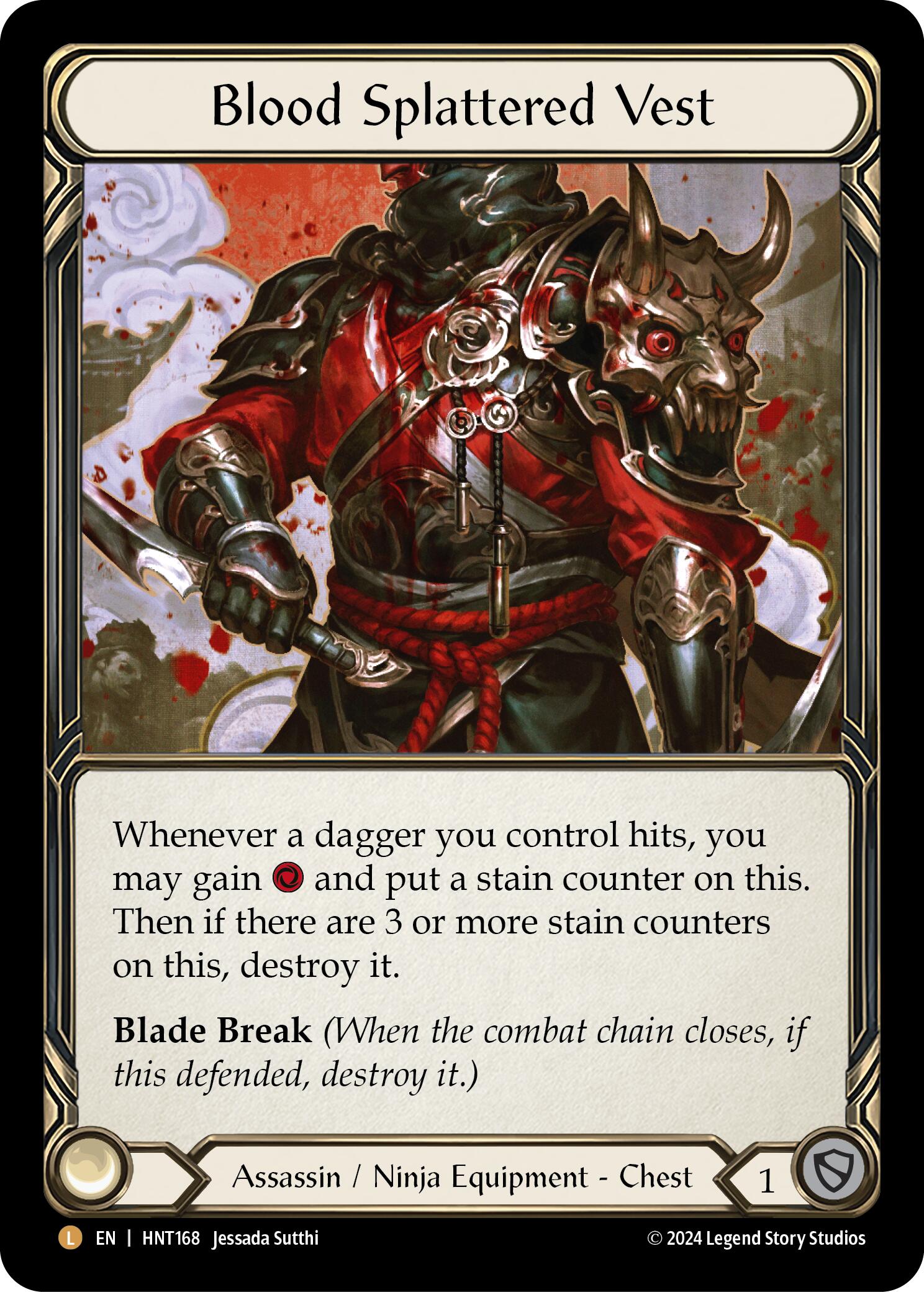 Blood Splattered Vest [HNT168] (The Hunted)  Rainbow Foil | Webway Games