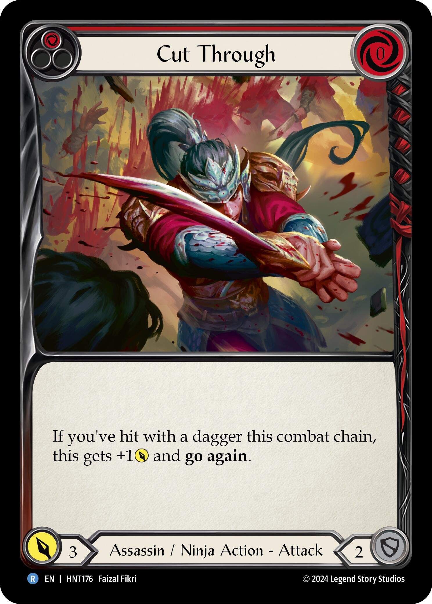 Cut Through (Red) [HNT176] (The Hunted)  Rainbow Foil | Webway Games