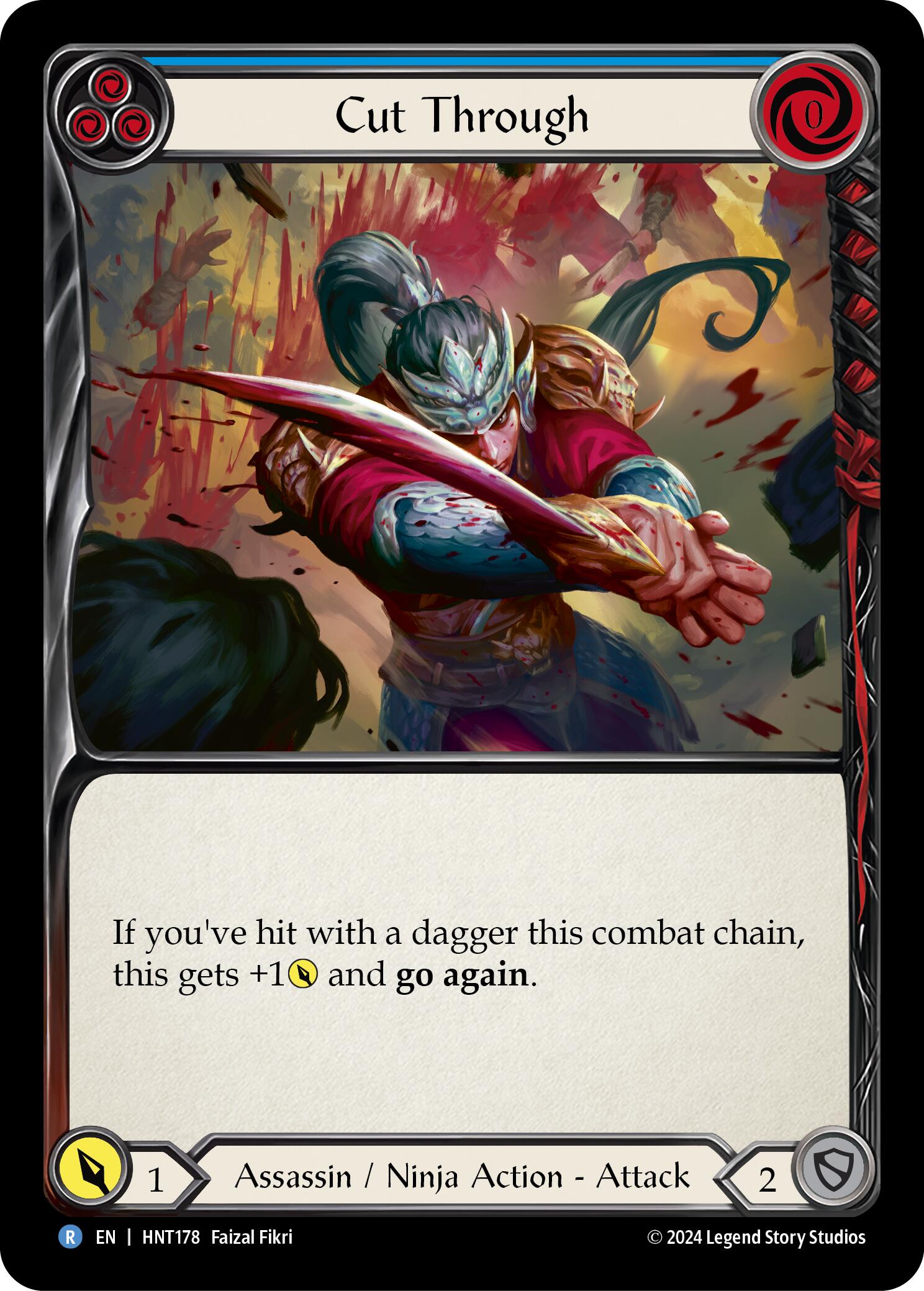 Cut Through (Blue) [HNT178] (The Hunted)  Rainbow Foil | Webway Games