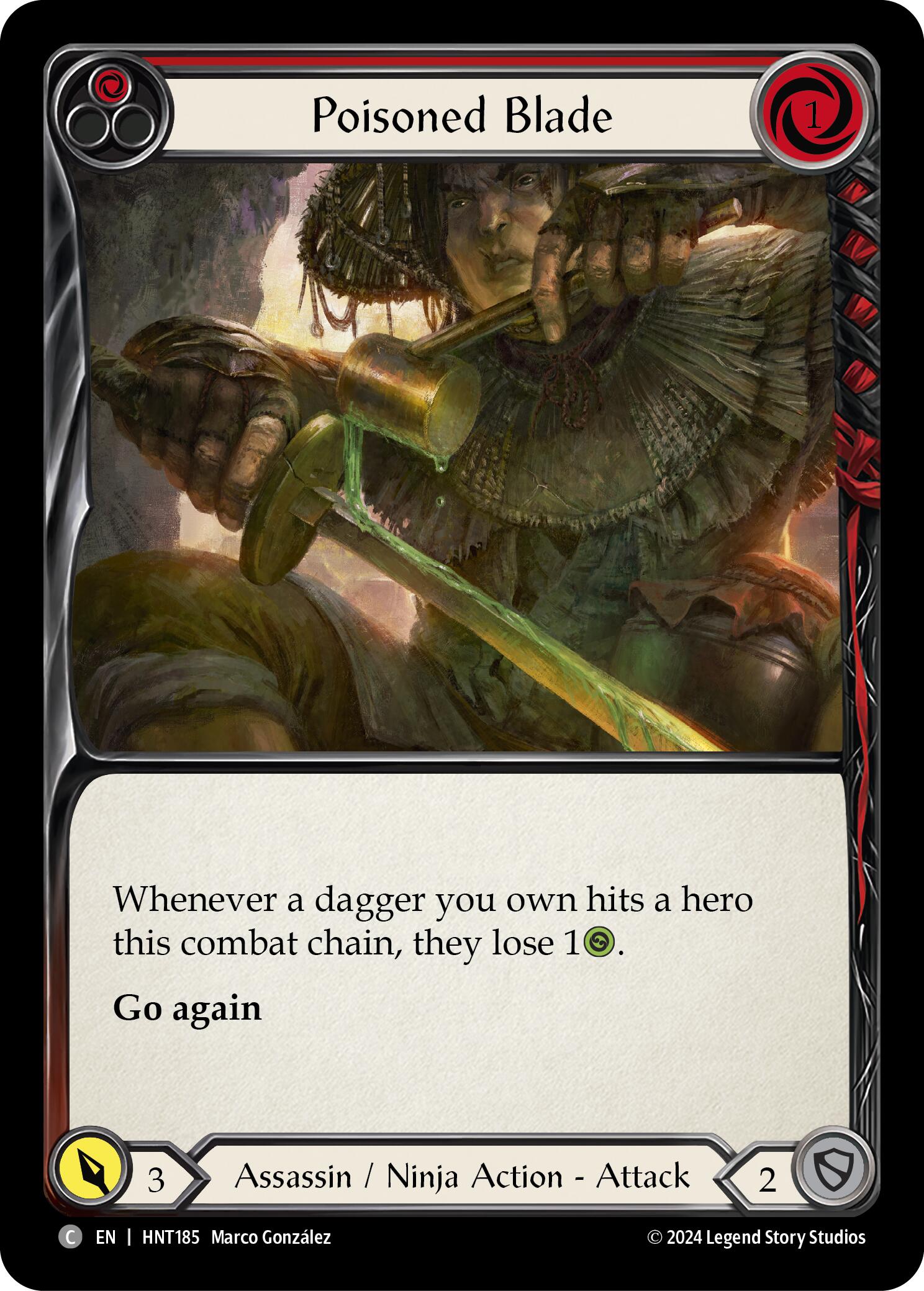 Poisoned Blade (Red) [HNT185] (The Hunted) | Webway Games