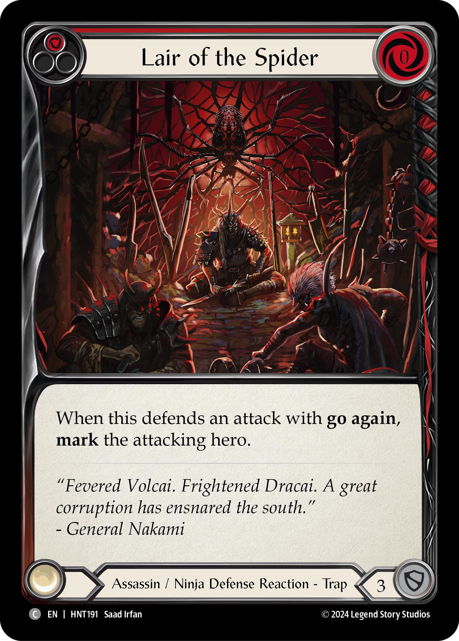 Lair of the Spider (Red) [HNT191] (The Hunted)  Rainbow Foil | Webway Games