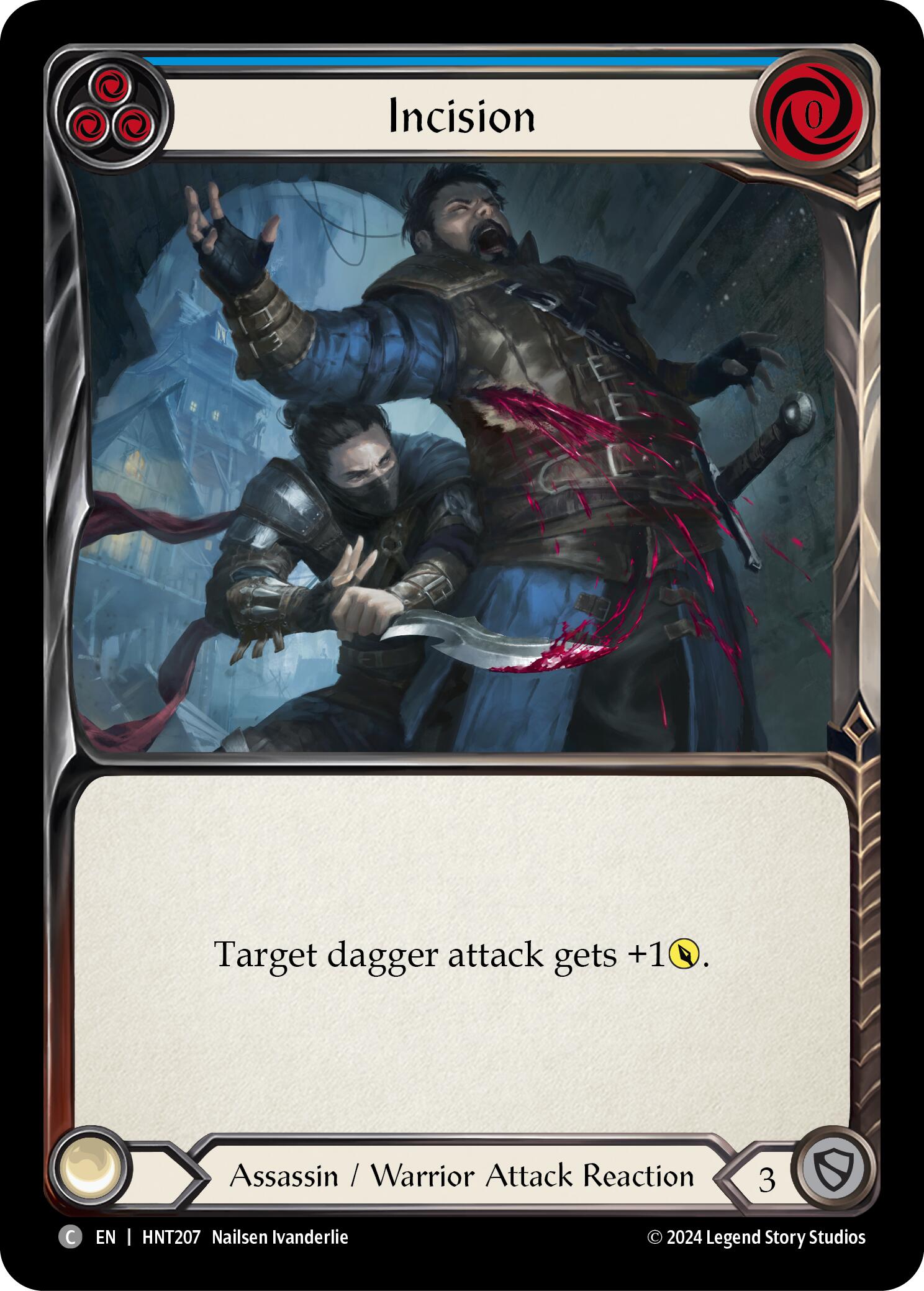 Incision (Blue) [HNT207] (The Hunted)  Rainbow Foil | Webway Games