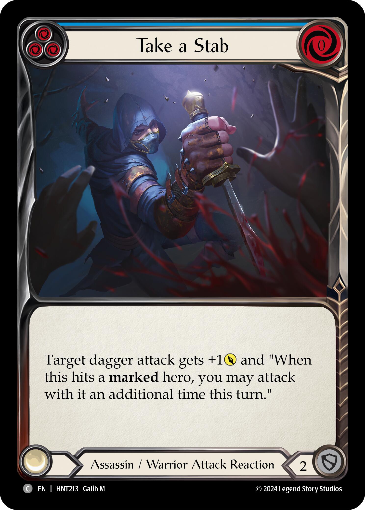 Take a Stab (Blue) [HNT213] (The Hunted)  Rainbow Foil | Webway Games