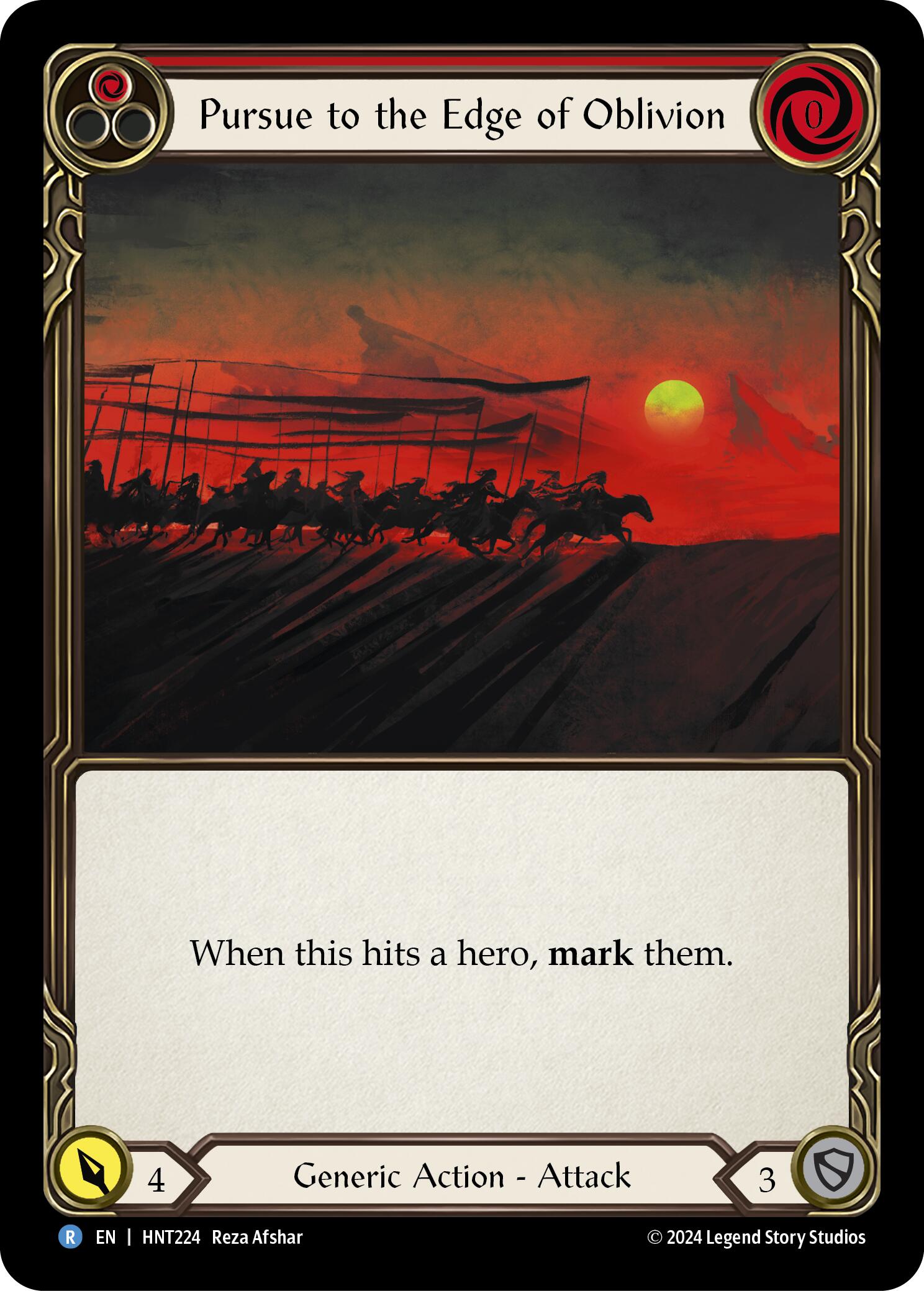 Pursue to the Edge of Oblivion (Red) [HNT224] (The Hunted)  Rainbow Foil | Webway Games