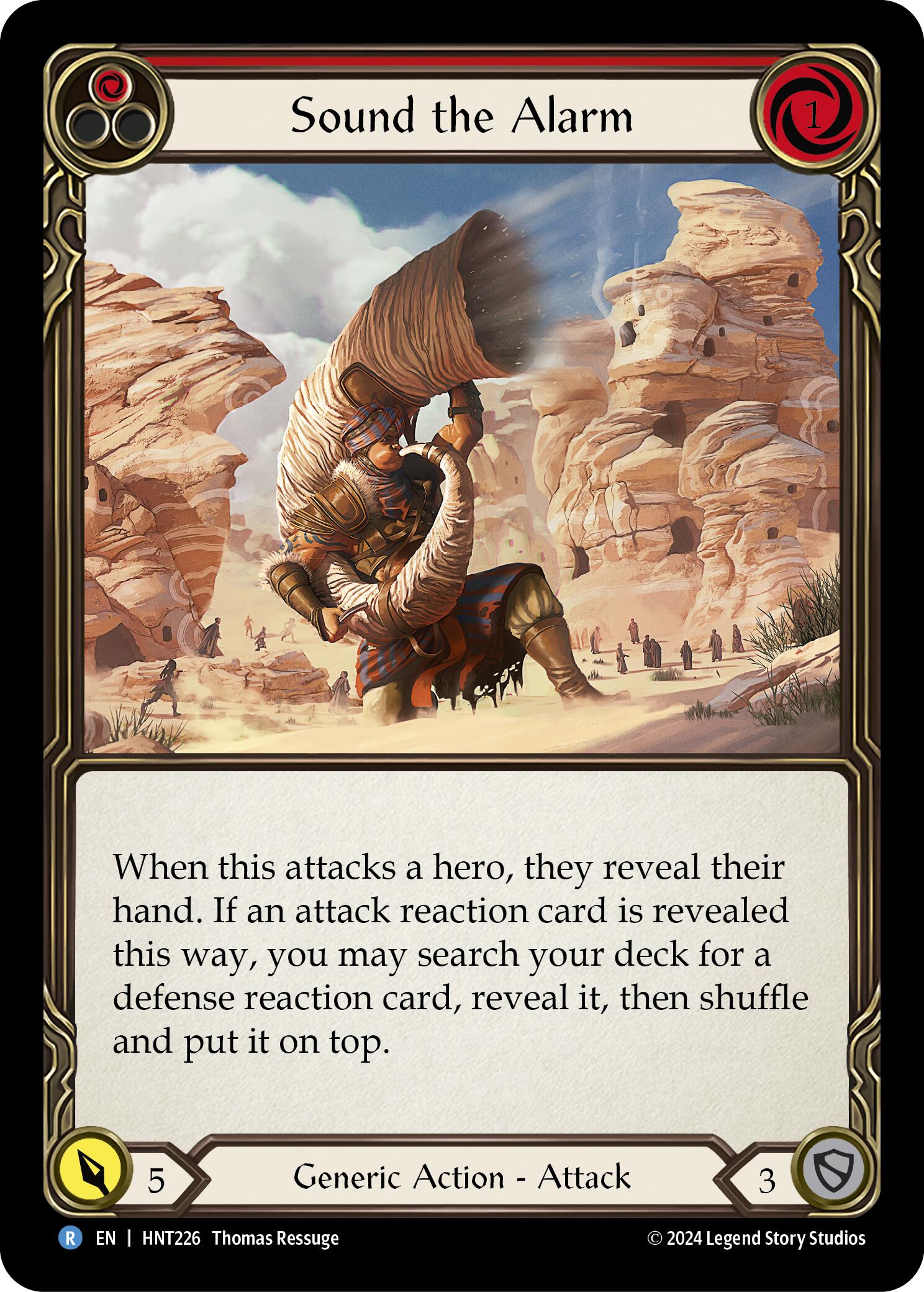 Sound the Alarm (Red) [HNT226] (The Hunted)  Rainbow Foil | Webway Games