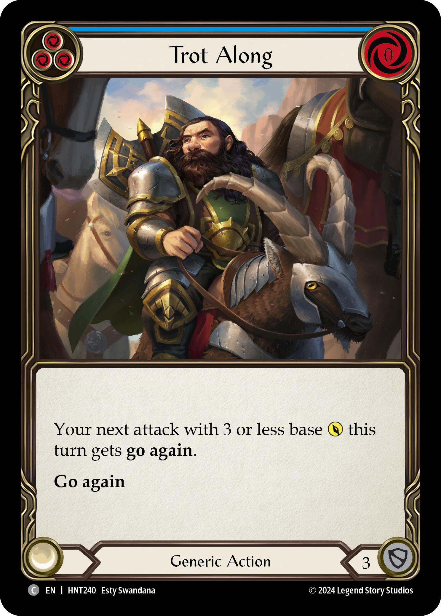 Trot Along (Blue) [HNT240] (The Hunted)  Rainbow Foil | Webway Games