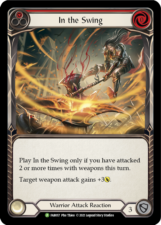 In the Swing (Red) [FAB057] (Promo)  Rainbow Foil | Webway Games