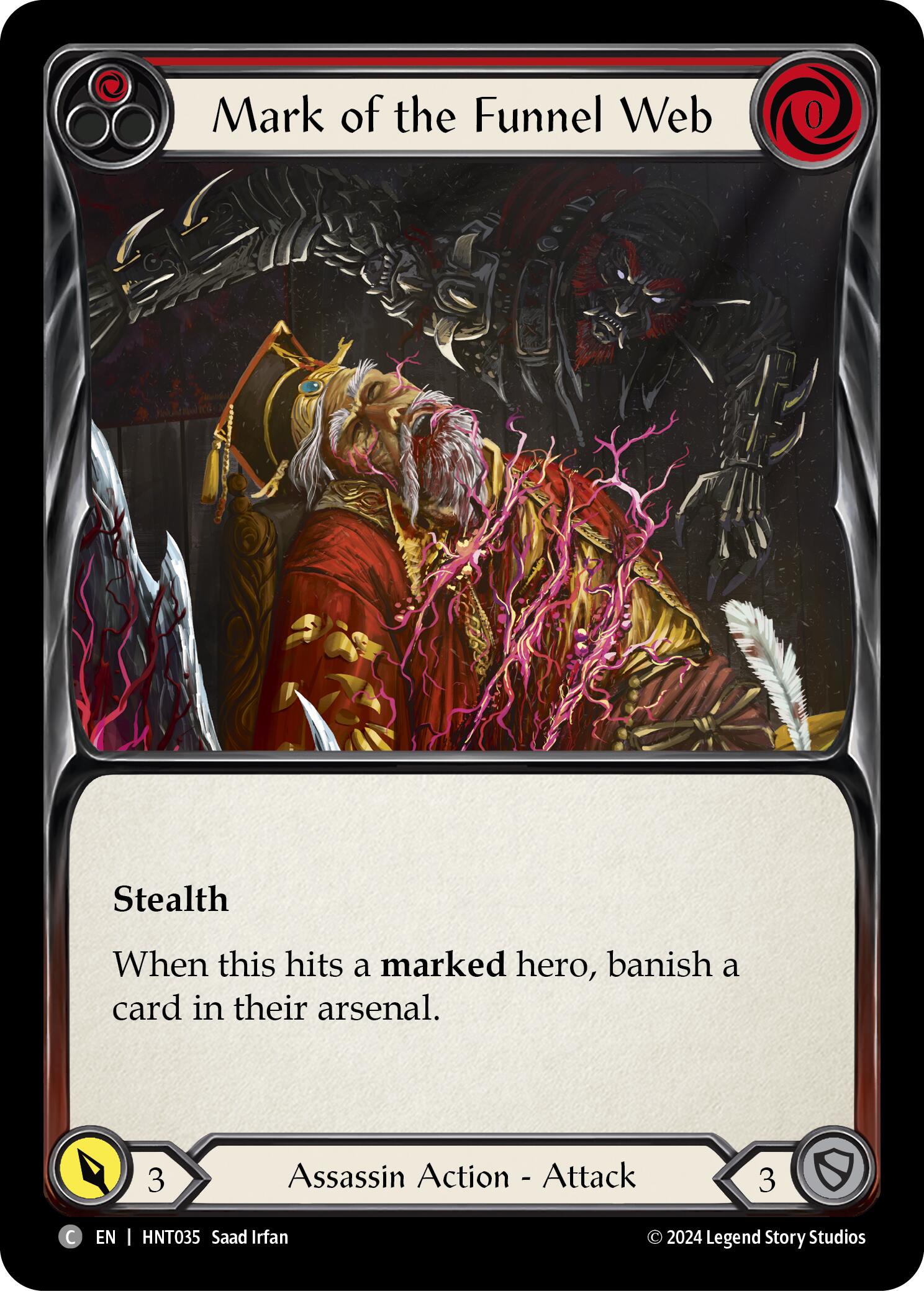 Mark of the Funnel Web (Red) [HNT035] (The Hunted)  Rainbow Foil | Webway Games