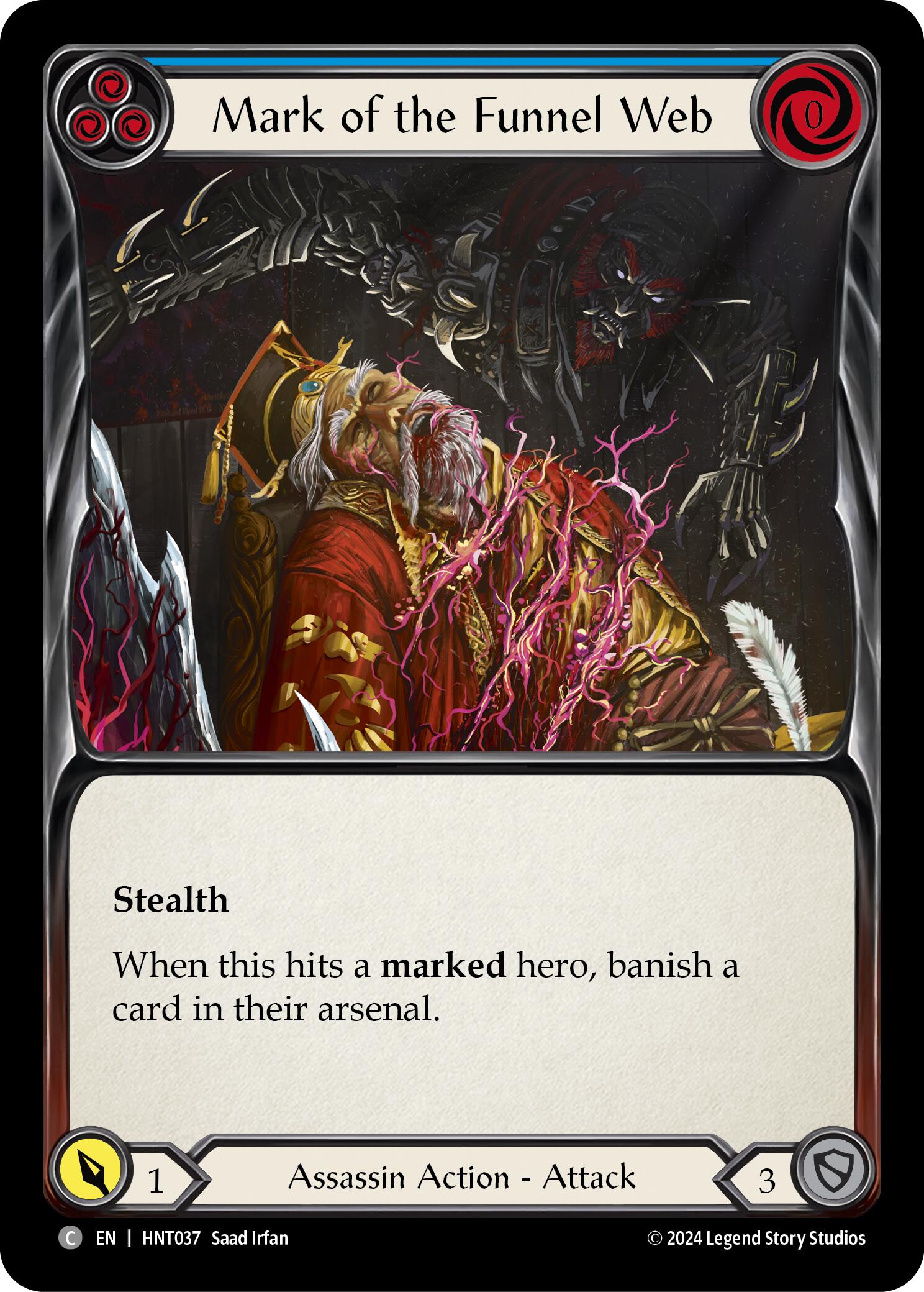 Mark of the Funnel Web (Blue) [HNT037] (The Hunted)  Rainbow Foil | Webway Games