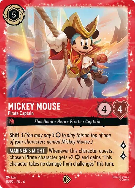 Mickey Mouse - Pirate Captain (18) [Promo Cards] | Webway Games