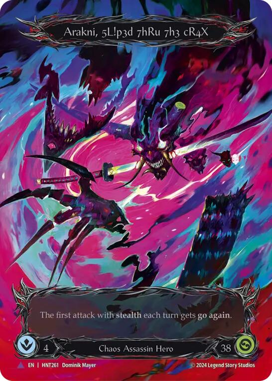 Arakni, 5L!p3d 7hRu 73h cR4X (Marvel) [HNT261] (The Hunted)  Cold Foil | Webway Games