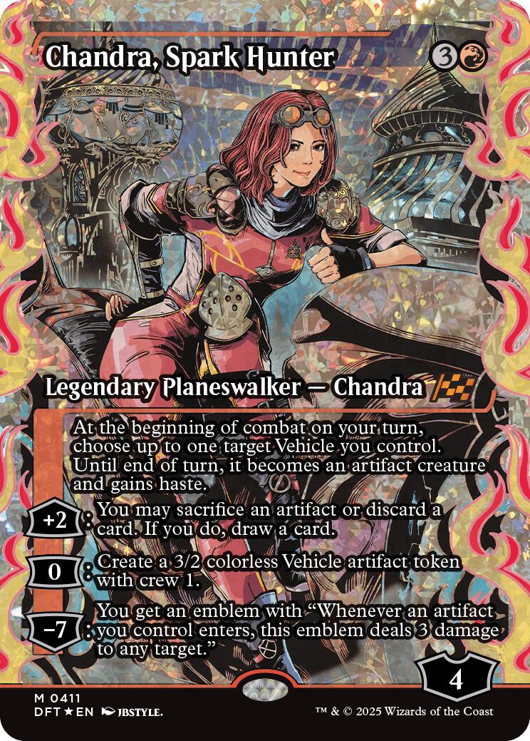 Chandra, Spark Hunter (Showcase Fracture Foil) (Japanese) [Aetherdrift] | Webway Games