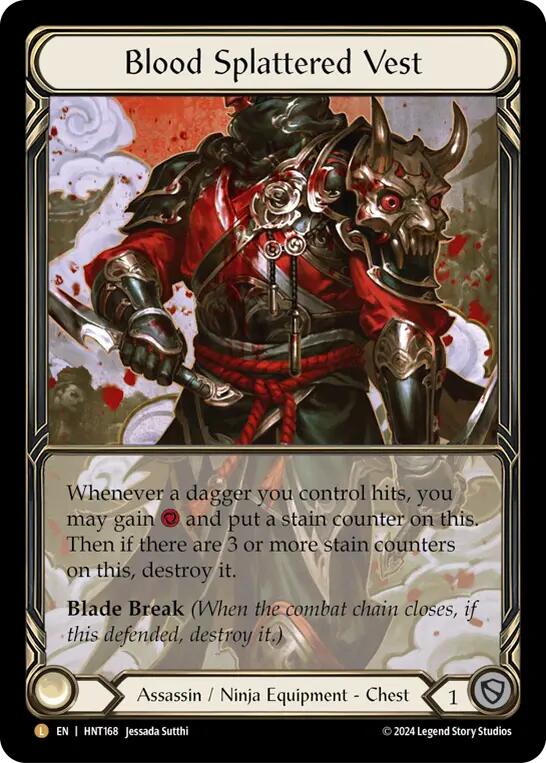 Blood Splattered Vest (Extended Art) [HNT168] (The Hunted)  Cold Foil | Webway Games