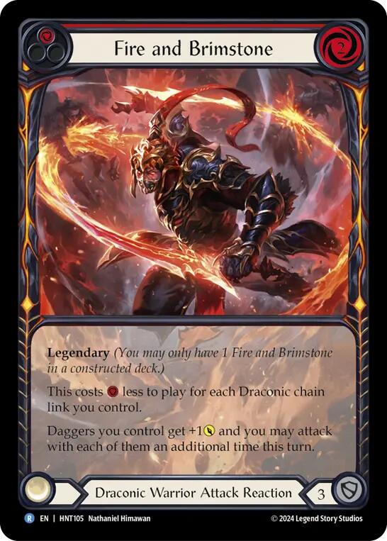 Fire and Brimstone (Extended Art) [HNT105] (The Hunted)  Rainbow Foil | Webway Games
