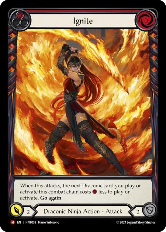 Ignite (Extended Art) [HNT058] (The Hunted)  Rainbow Foil | Webway Games