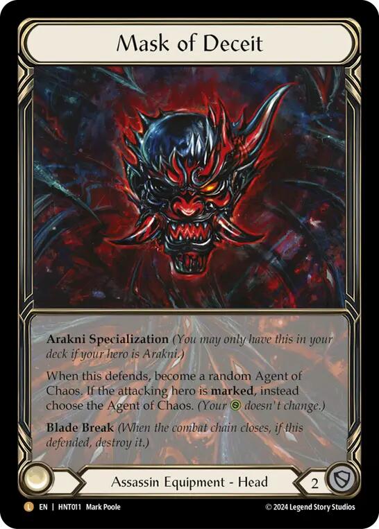 Mask of Deceit (Extended Art) [HNT011] (The Hunted)  Cold Foil | Webway Games