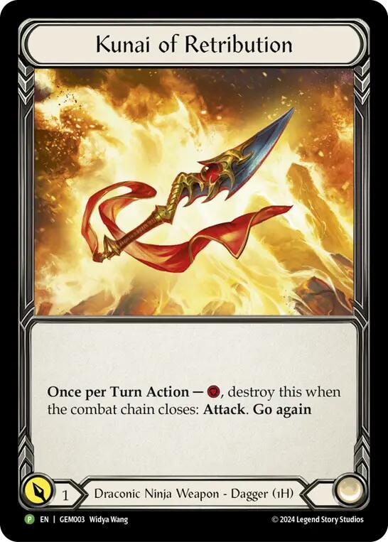 Kunai of Retribution [GEM003] (GEM Pack 1)  Cold Foil | Webway Games