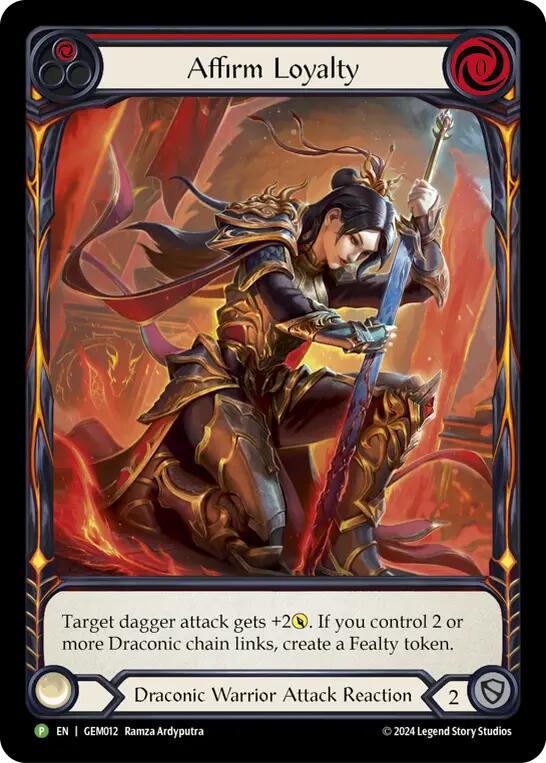 Affirm Loyalty [GEM012] (GEM Pack 1)  Rainbow Foil | Webway Games