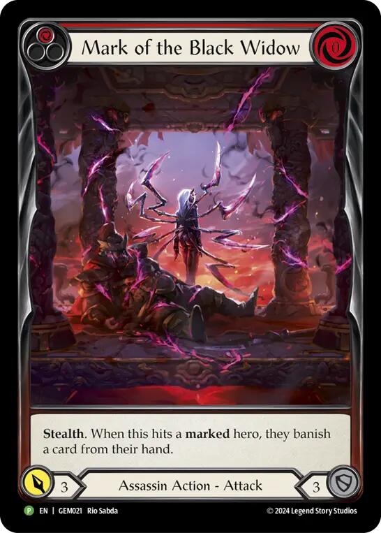 Mark of the Black Widow [GEM021] (GEM Pack 1)  Rainbow Foil | Webway Games