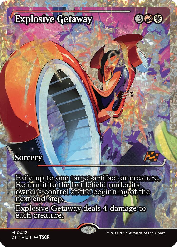 Explosive Getaway (Showcase Fracture Foil) (Japanese) [Aetherdrift] | Webway Games