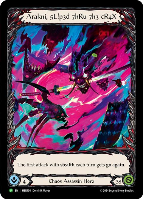 Arakni, 5L!p3d 7hRu 73h cR4X (Extended Art) [HER130] (Promo)  Cold Foil | Webway Games