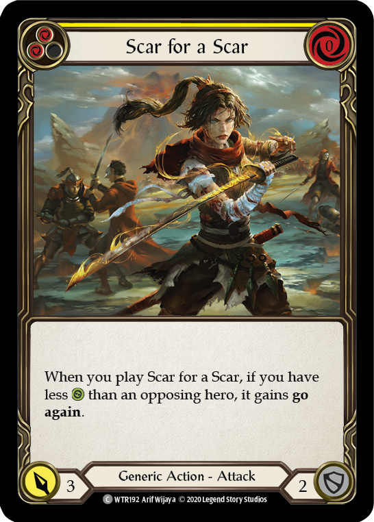 Scar for a Scar (Yellow) [U-WTR192] (Welcome to Rathe Unlimited)  Unlimited Rainbow Foil | Webway Games