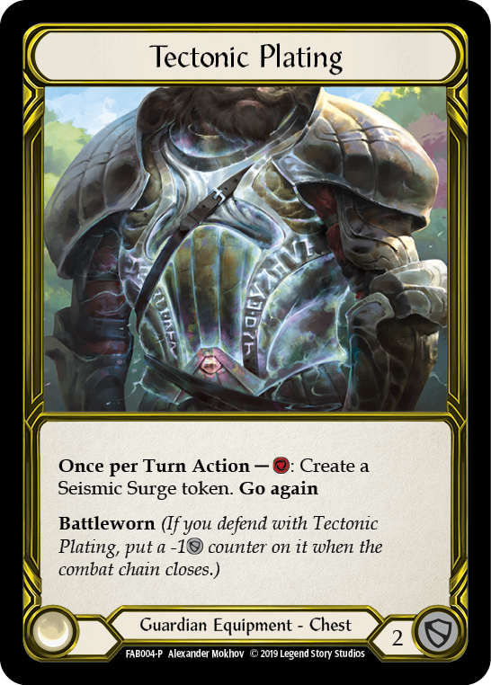 Tectonic Plating [FAB004-P] (Promo)  1st Edition Cold Foil - Golden | Webway Games