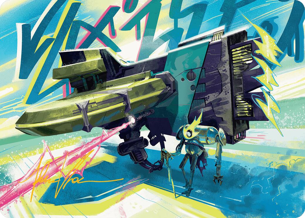 Salvation Engine Art Card (Gold-Stamped Signature) [Aetherdrift Art Series] | Webway Games