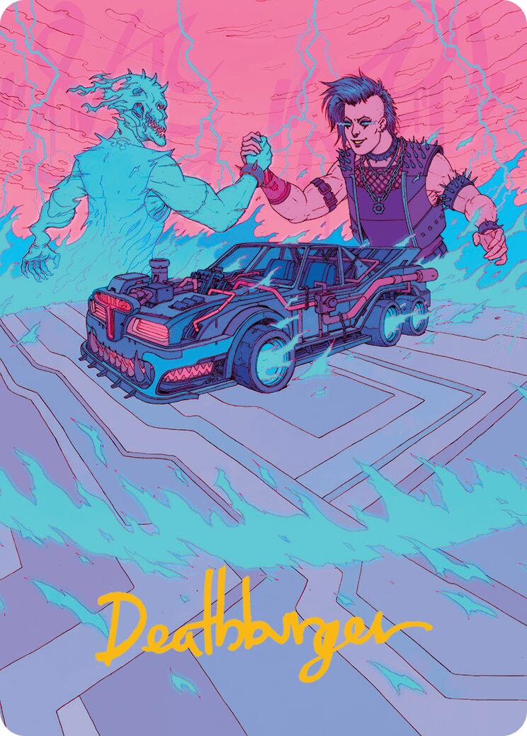 Demonic Junker Art Card (Gold-Stamped Signature) [Aetherdrift Art Series] | Webway Games