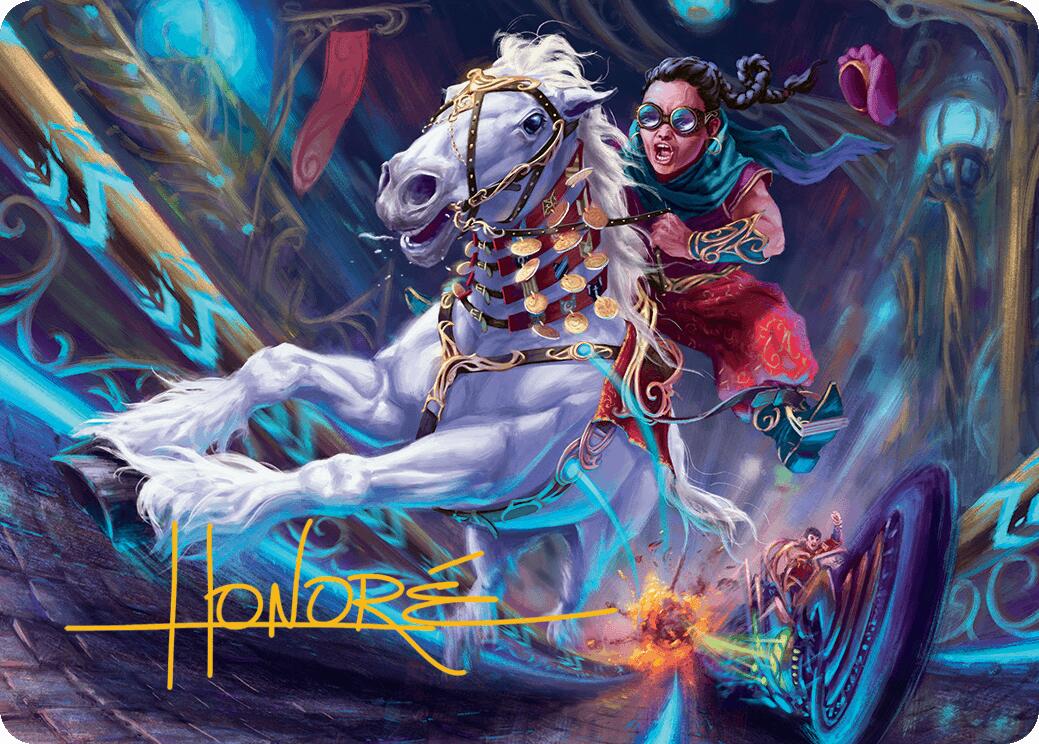 Gilded Ghoda Art Card (Gold-Stamped Signature) [Aetherdrift Art Series] | Webway Games