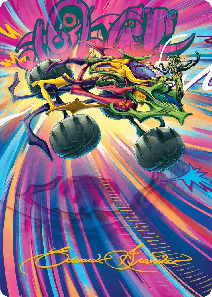 Thunderous Velocipede Art Card (Gold-Stamped Signature) [Aetherdrift Art Series] | Webway Games