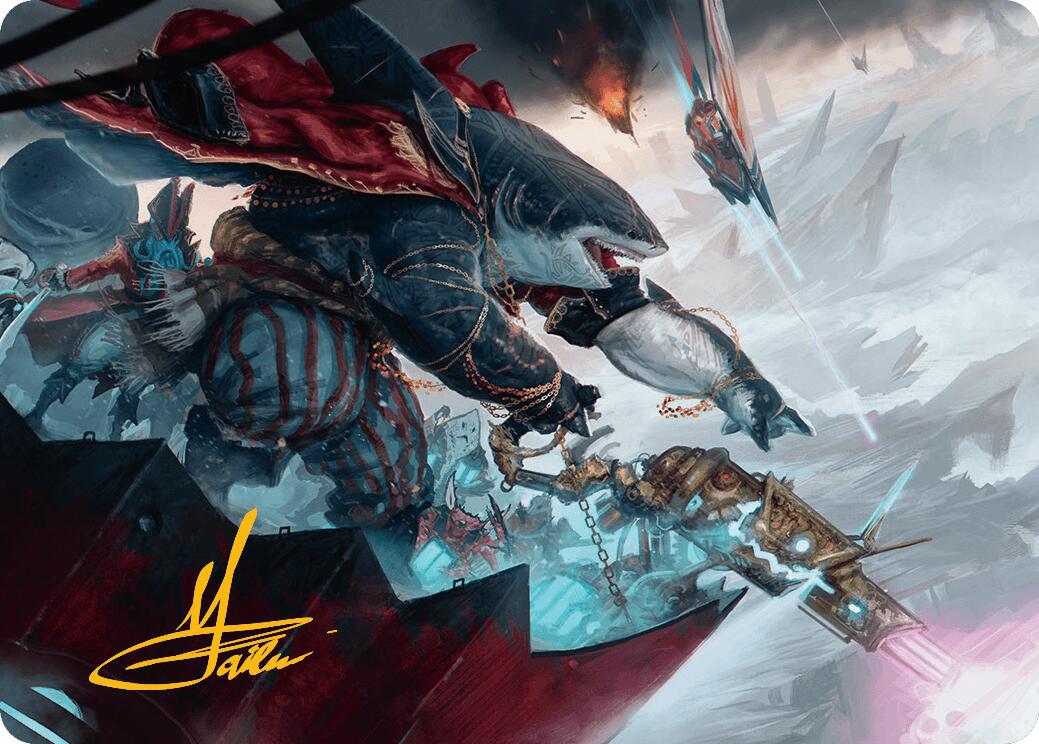Captain Howler, Sea Scourge Art Card (16/54) (Gold-Stamped Signature) [Aetherdrift Art Series] | Webway Games