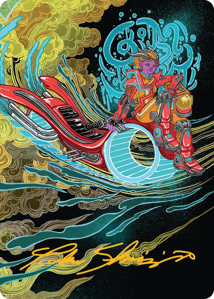 Cloudspire Skycycle Art Card (Gold-Stamped Signature) [Aetherdrift Art Series] | Webway Games