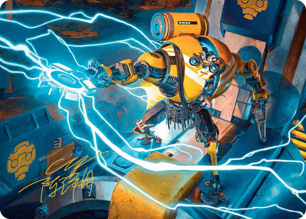 Mendicant Core, Guidelight Art Card (12/54) (Gold-Stamped Signature) [Aetherdrift Art Series] | Webway Games