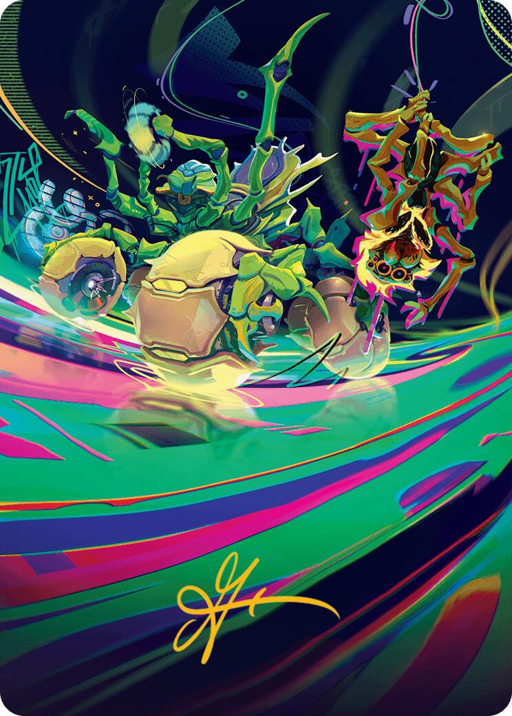Thundering Broodwagon Art Card (Gold-Stamped Signature) [Aetherdrift Art Series] | Webway Games