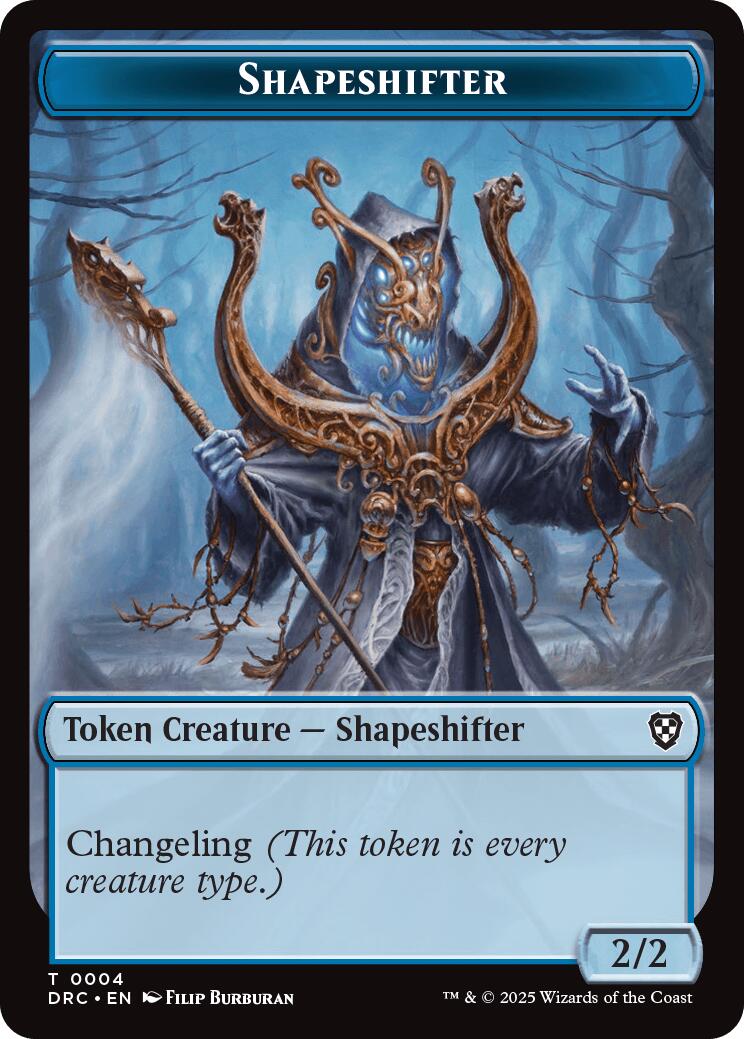 Shapeshifter // Zombie (0003) Double-Sided Token [Aetherdrift Tokens] | Webway Games