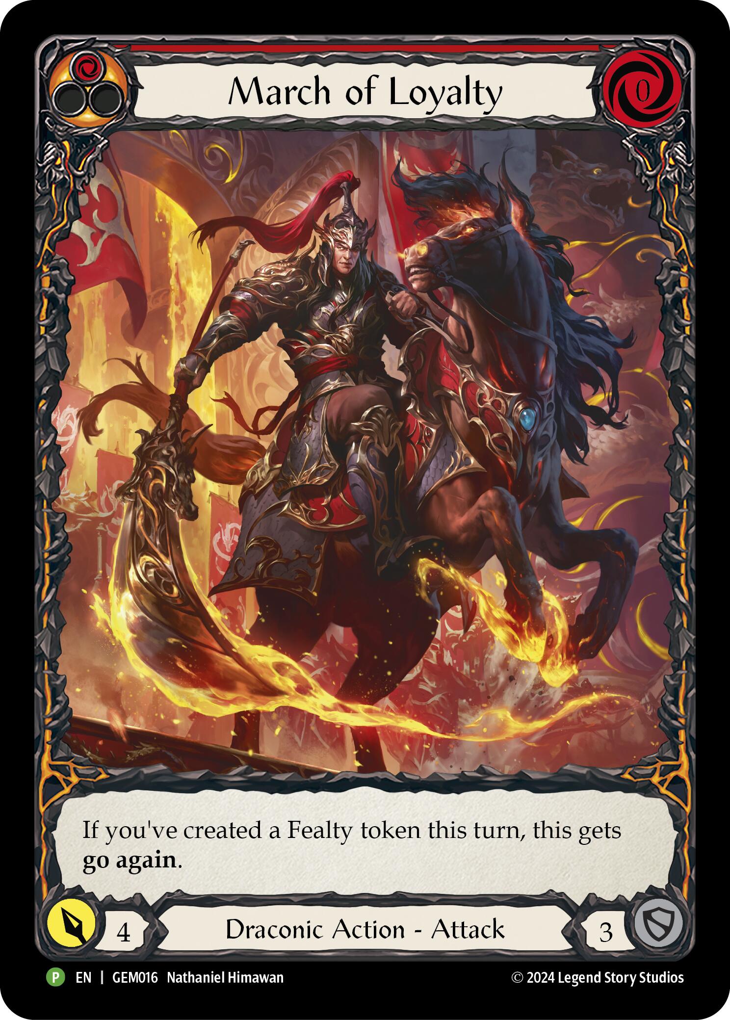 March of Loyalty (Red) [GEM016] (GEM Pack 1)  Rainbow Foil | Webway Games
